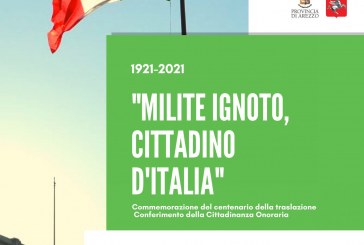 Iniziativa: “Milite Ignoto, Cittadino d’Italia (1921-2021)” Rassina, domenica 24 ottobre 2021